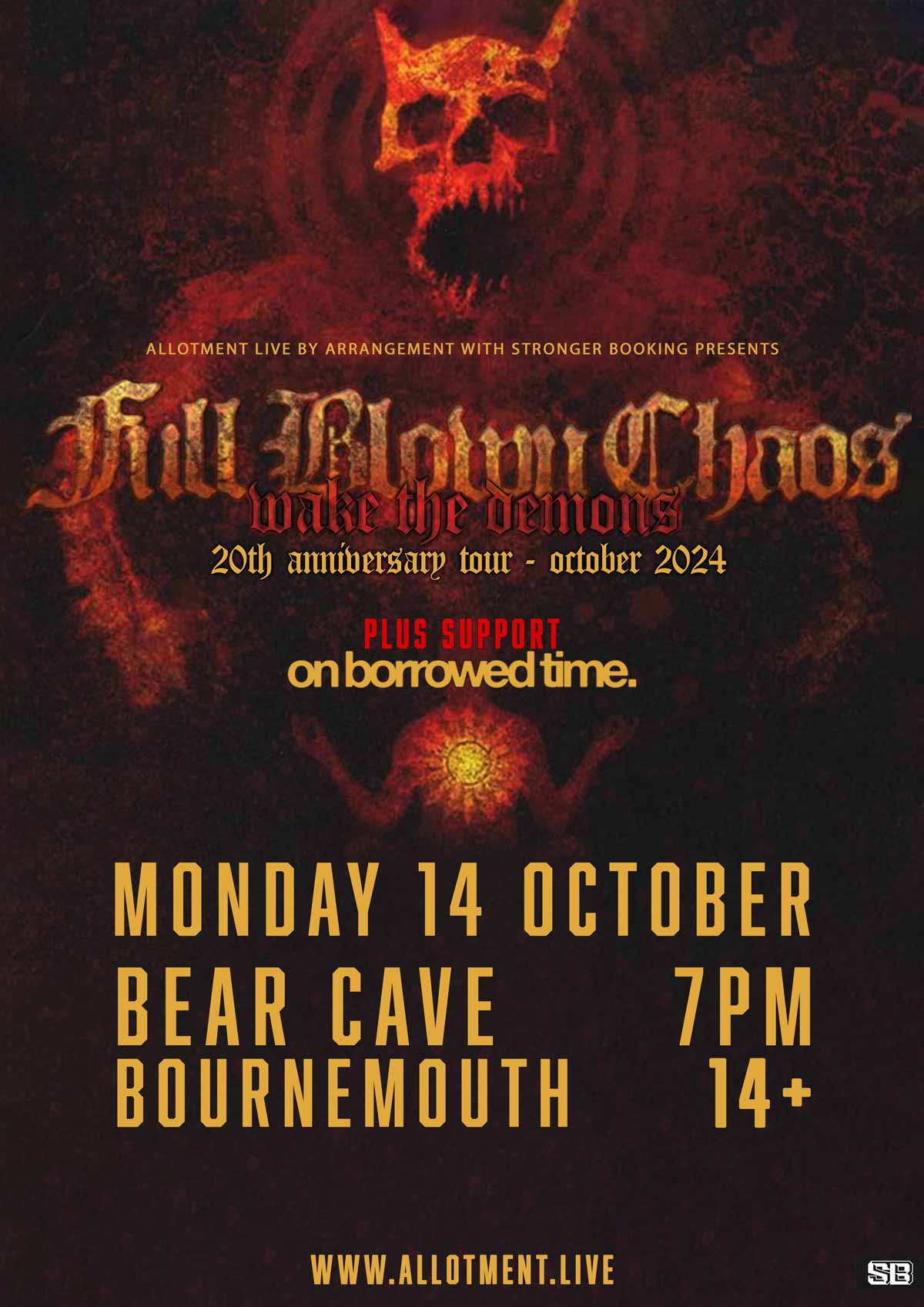  Event - Full Blown Chaos – Bear Cave, Bournemouth Mon, 14 Oct 2024